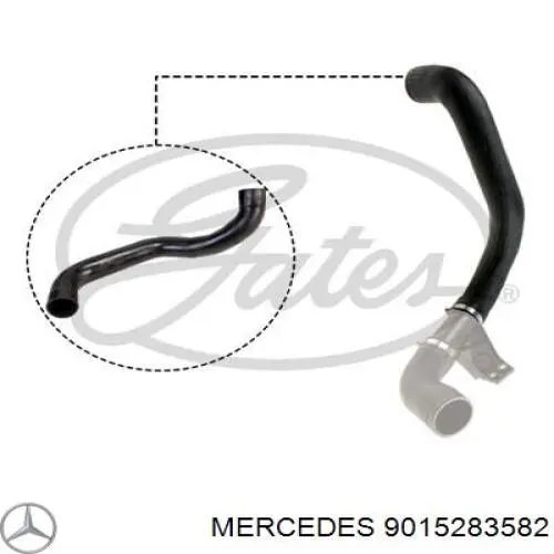 Manguera del intercooler Mercedes 9015283582 precio, desde 49,37 EUR