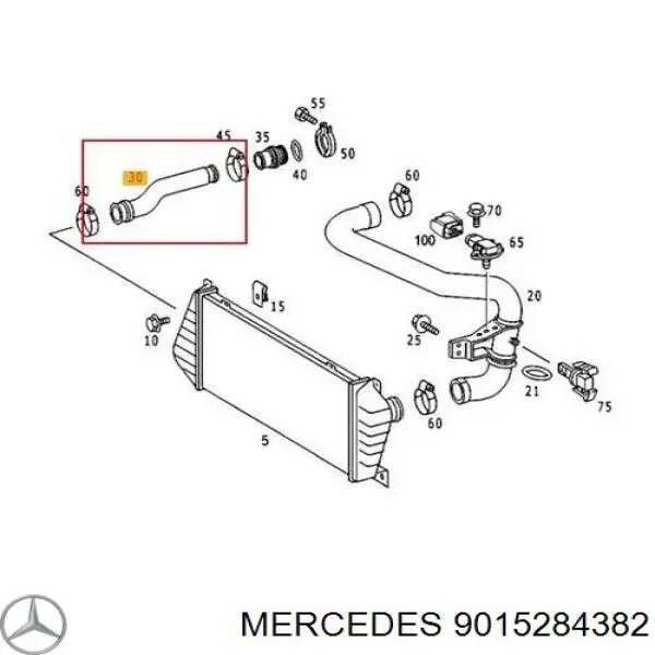 Manguera del intercooler Mercedes 9015284382 precio, desde 36,06 EUR