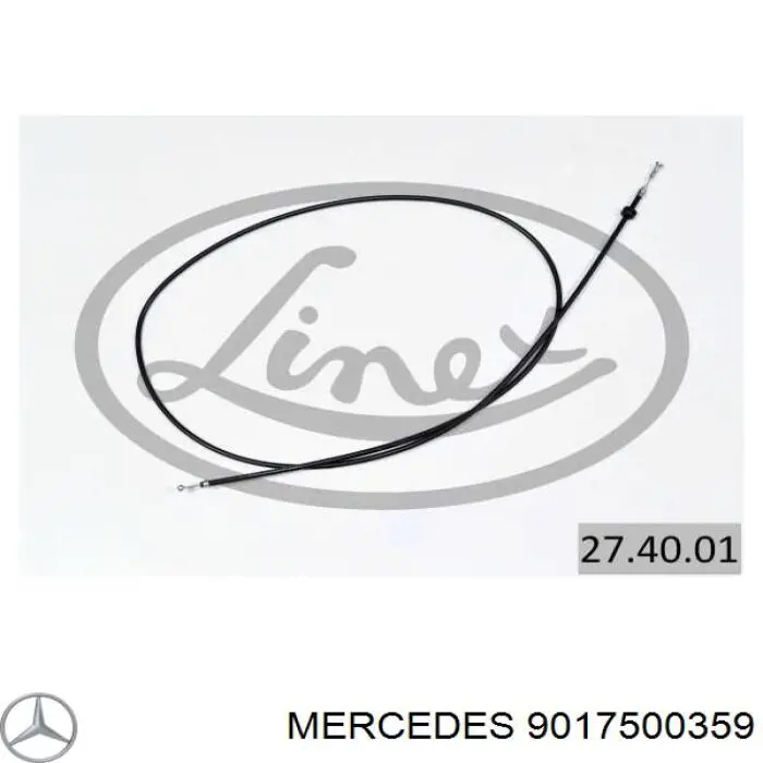Cable de apertura de capó del motor Mercedes 9017500359 precio, desde 13,37 EUR