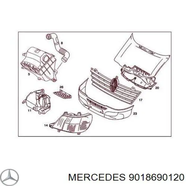 Depósito de líquido lavafaros Mercedes 9018690120 precio, desde 62,44 EUR