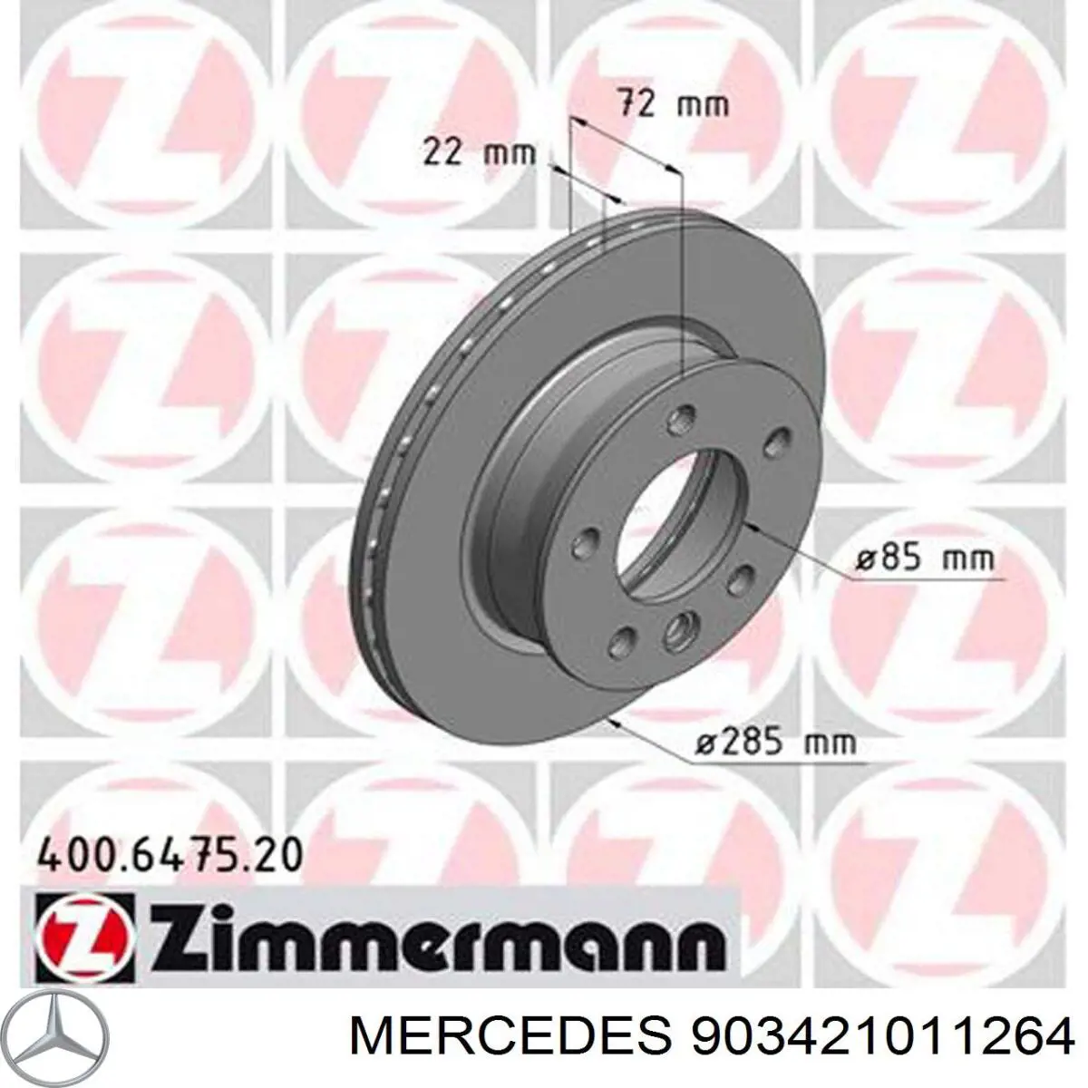 903421011264 Mercedes freno de disco delantero