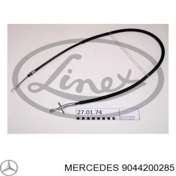 9044200285 Mercedes cable de freno de mano trasero derecho