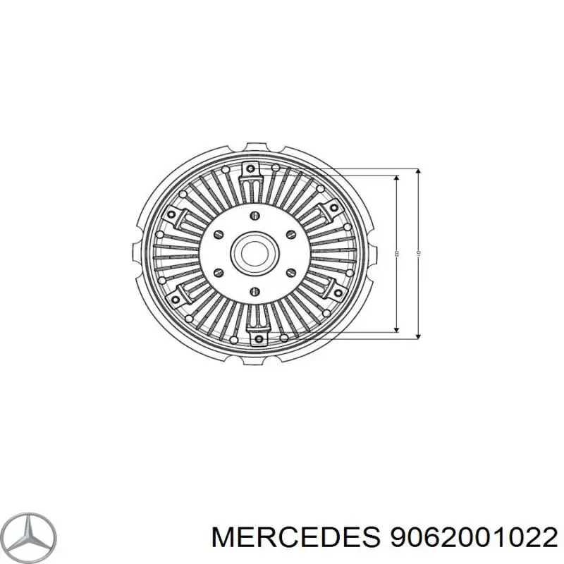 9062001022 Mercedes embrague, ventilador del radiador