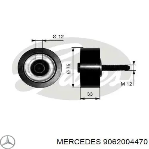 9062004470 Mercedes polea tensora correa poli v