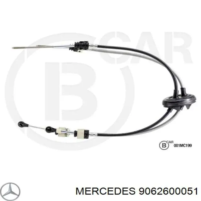 9062600051 Mercedes cables de caja de cambios