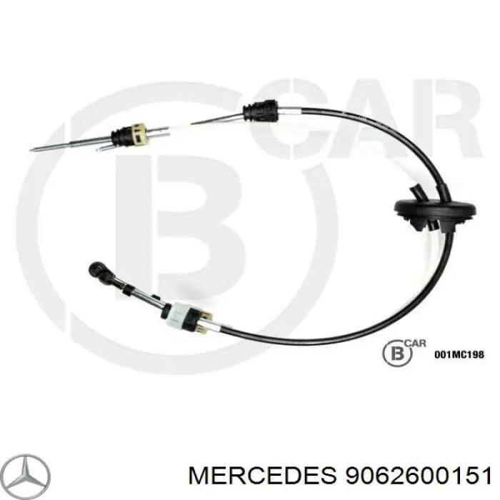 9062600151 Mercedes cables de accionamiento, caja de cambios