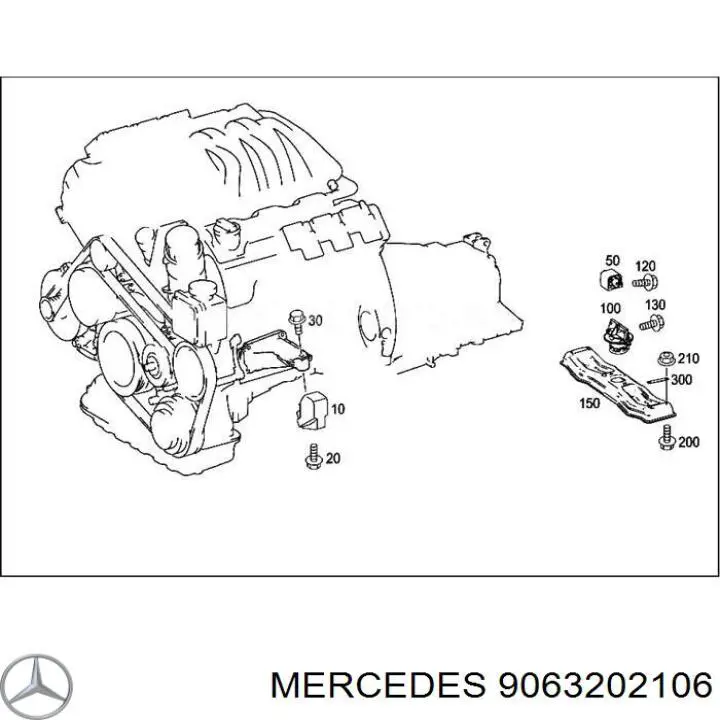 9063202106 Mercedes ballesta de suspensión trasera