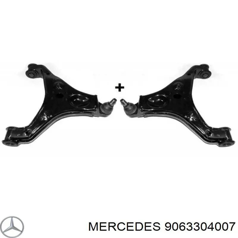 9063304007 Mercedes barra oscilante, suspensión de ruedas delantera, inferior izquierda