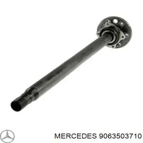 9063503710 Mercedes árbol de transmisión trasero izquierdo