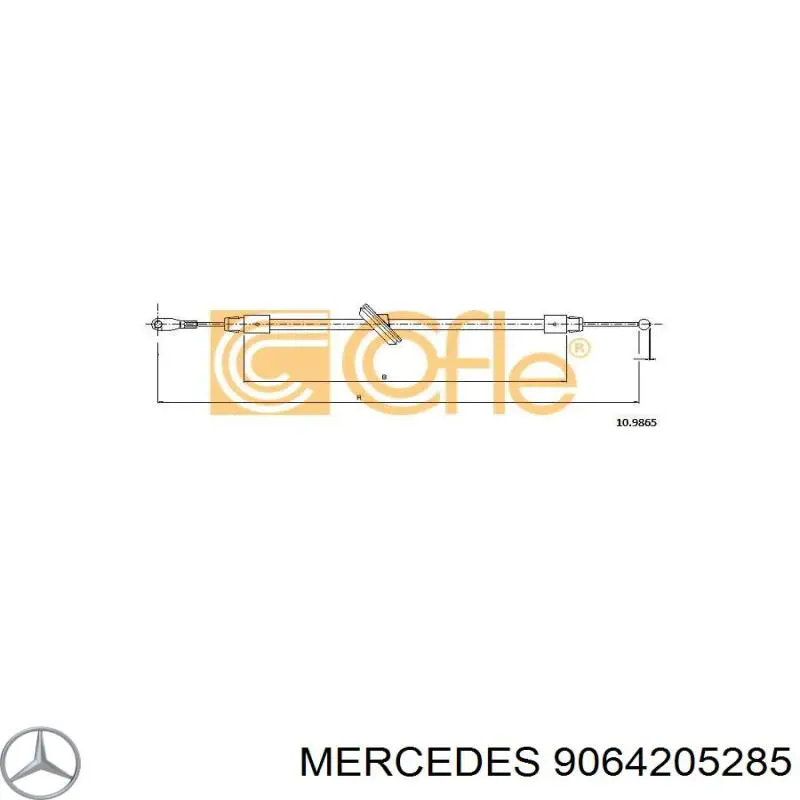 9064205285 Mercedes cable de freno de mano delantero