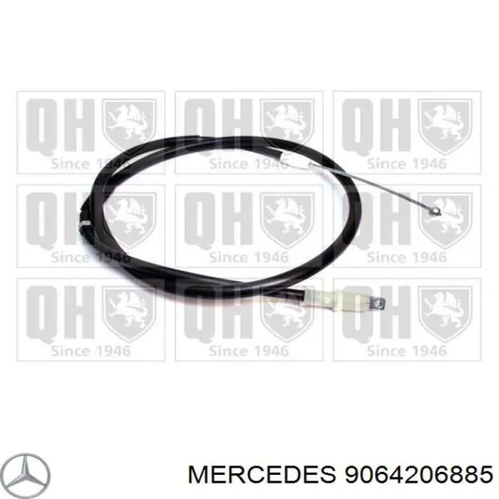 9064206885 Mercedes cable de freno de mano trasero derecho/izquierdo