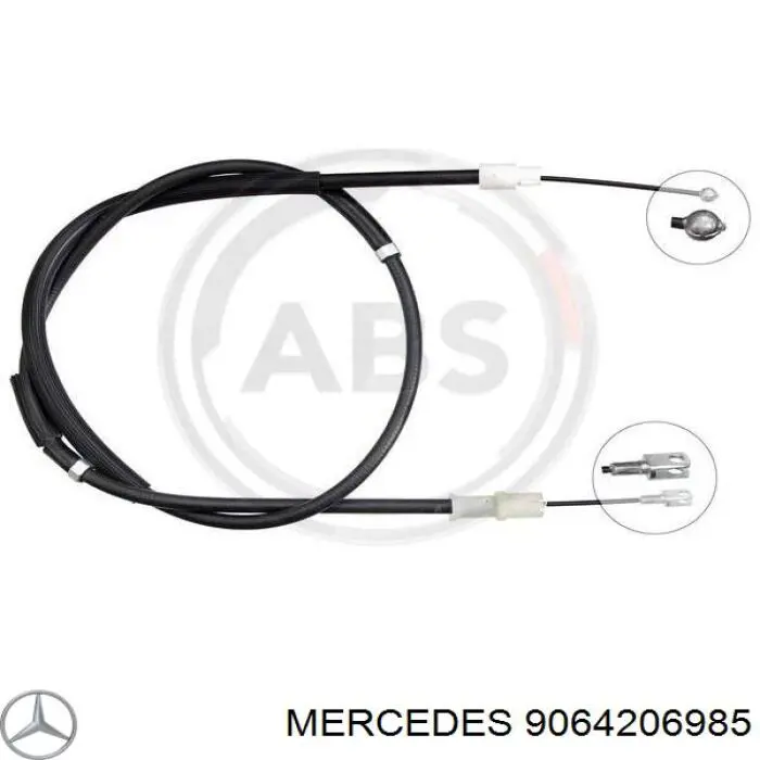 9064206985 Mercedes cable de freno de mano trasero derecho/izquierdo