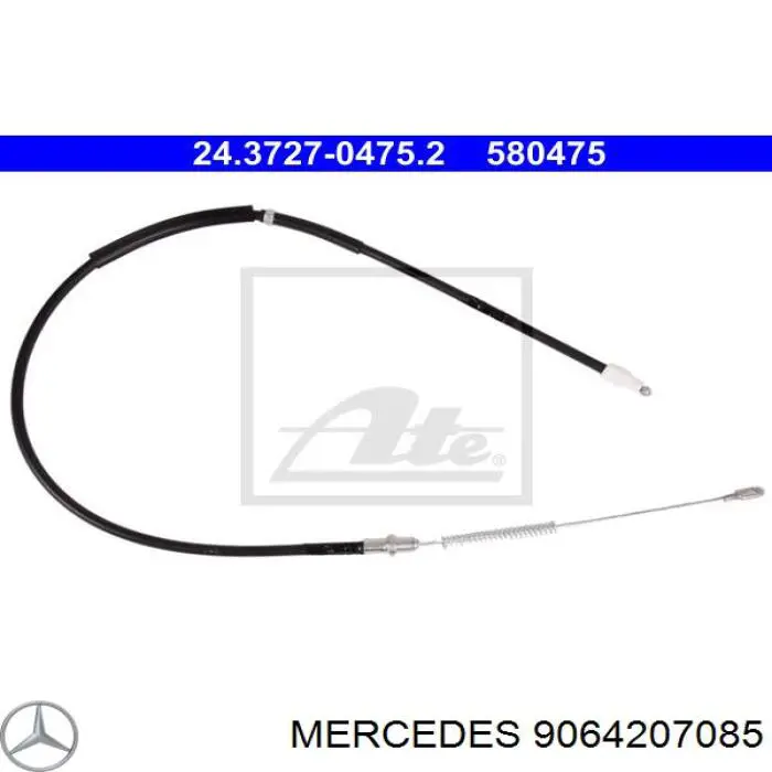 9064207085 Mercedes cable de freno de mano trasero derecho/izquierdo