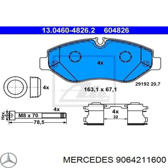 Comprar 9064211600 Mercedes Pastillas delanteras de freno