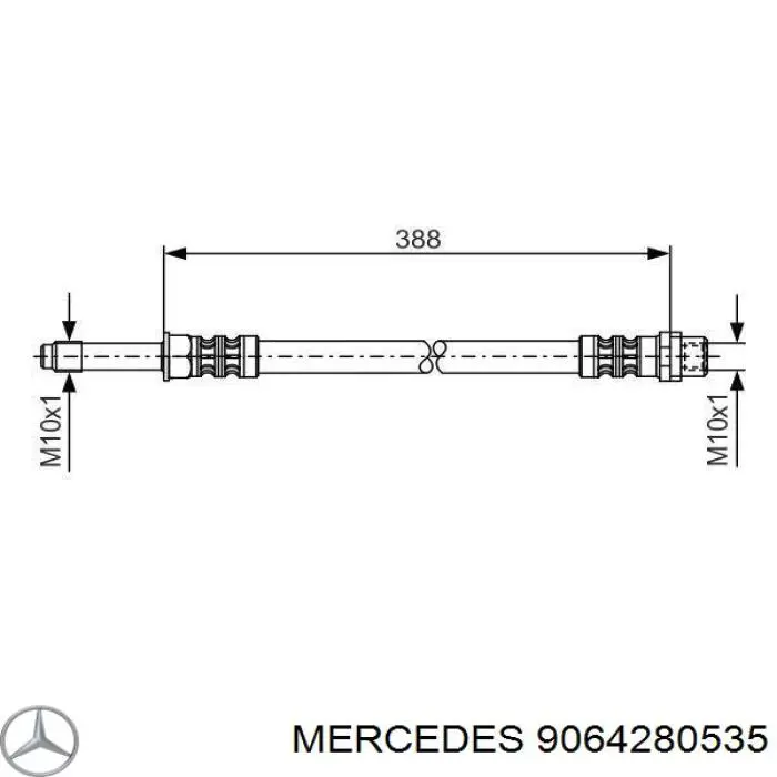 9064280535 Mercedes latiguillo de freno delantero