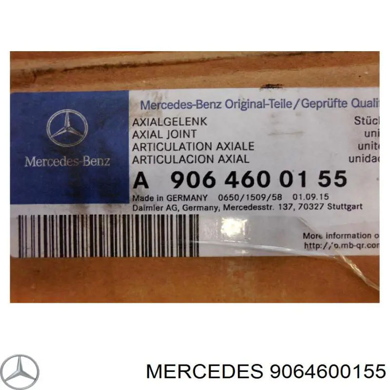 9064600155 Mercedes barra de acoplamiento