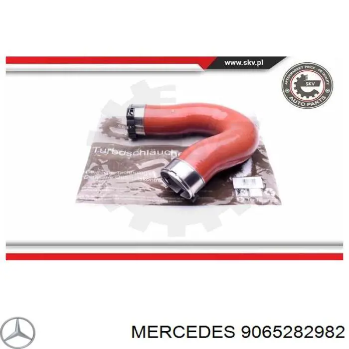 9065282982 Mercedes tubo flexible de aire de sobrealimentación derecho