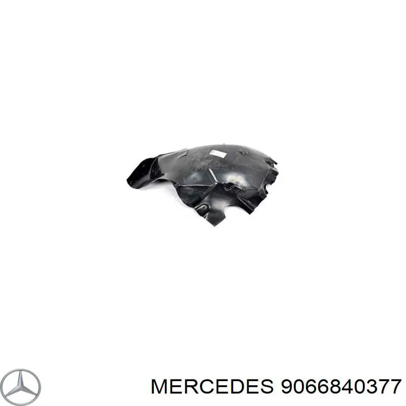 9066840377 Mercedes guardabarros interior, aleta delantera, derecho delantero