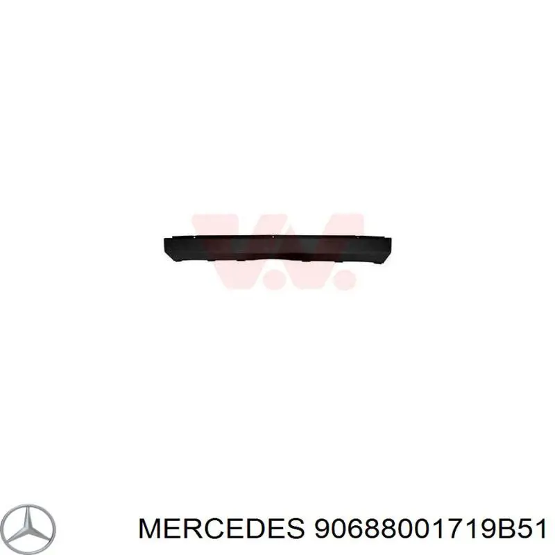 90688001719b51 Mercedes parachoques trasero, parte central