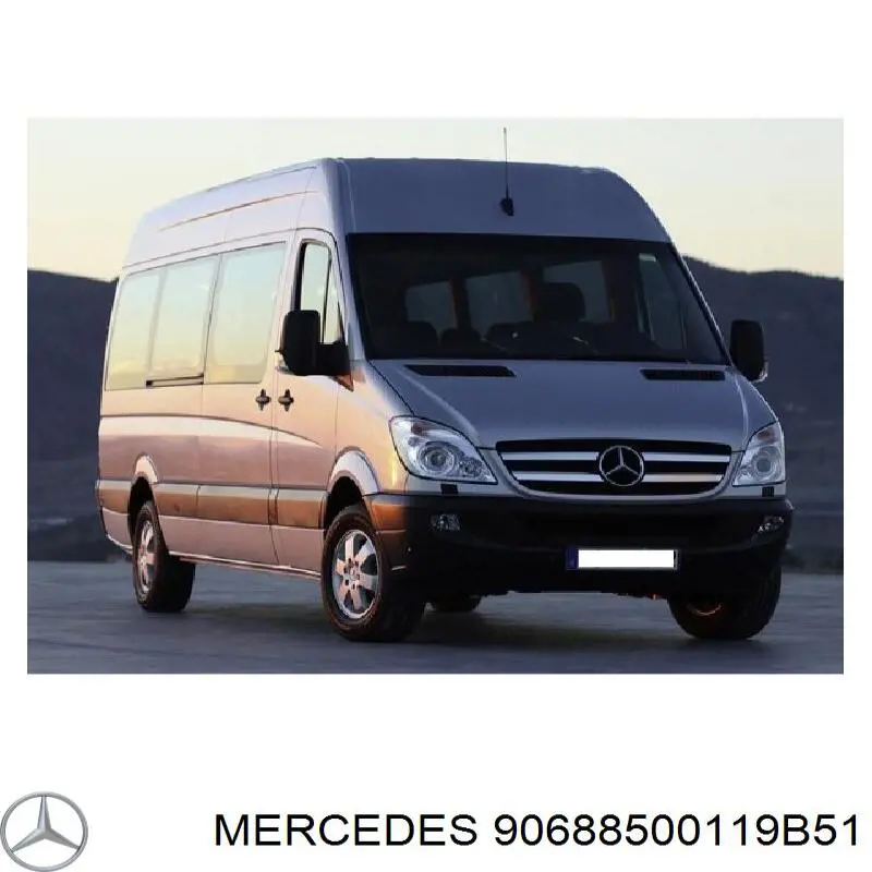 90688500119B51 Mercedes listón embellecedor/protector, parachoques delantero