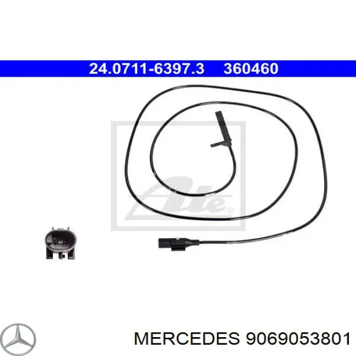 9069053801 Mercedes sensor abs trasero derecho