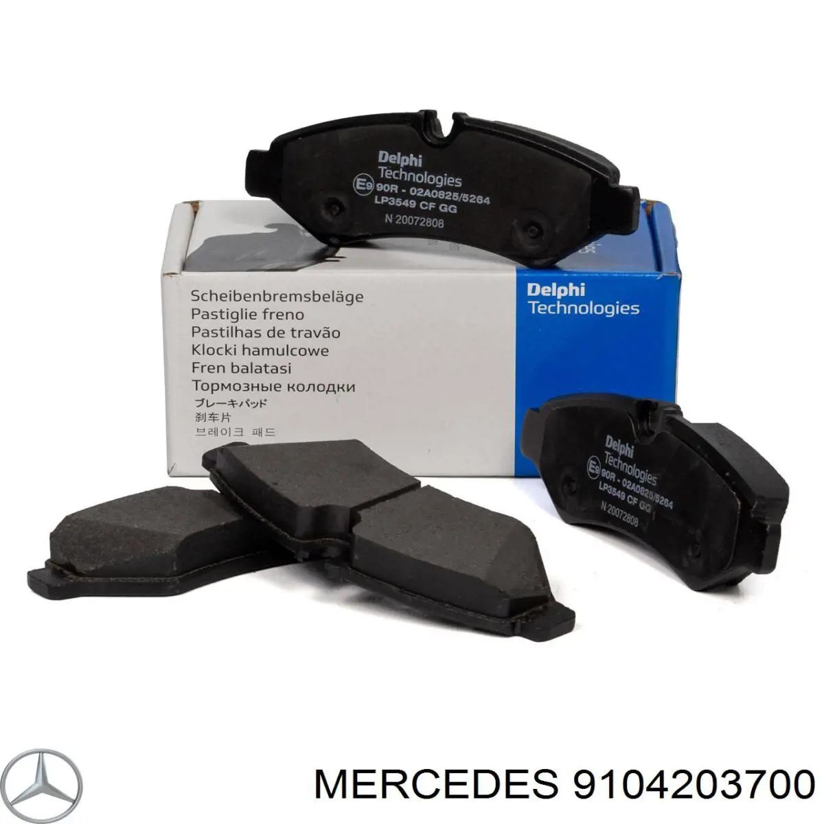 9104203700 Mercedes pastillas de freno traseras