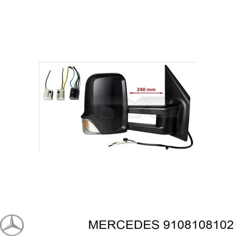 9108108102 Mercedes Espejo retrovisor izquierdo