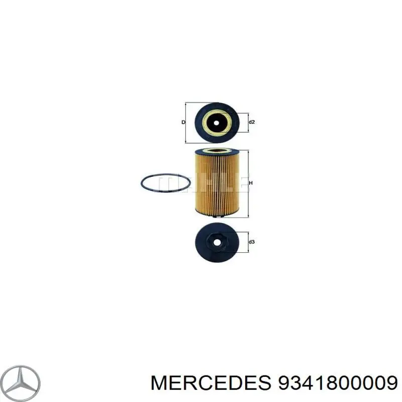 9341800009 Mercedes filtro de aceite