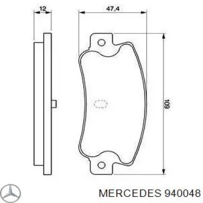 940048 Mercedes sensor de flujo de aire/medidor de flujo (flujo de aire masibo)