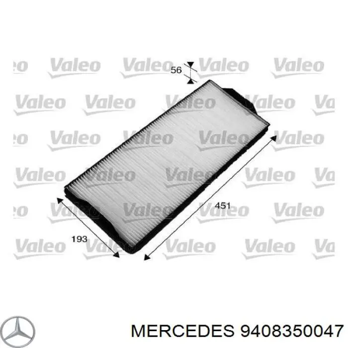 9408350047 Mercedes filtro habitáculo