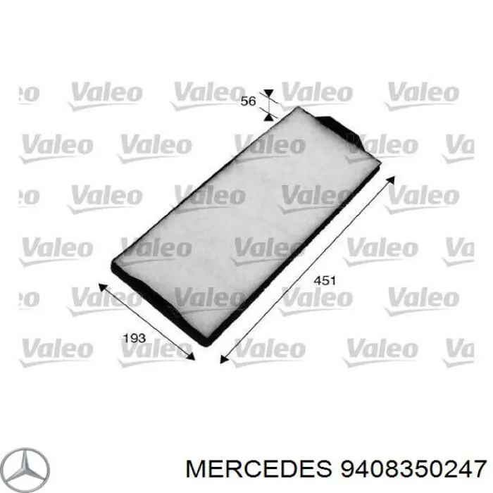 9408350247 Mercedes filtro habitáculo