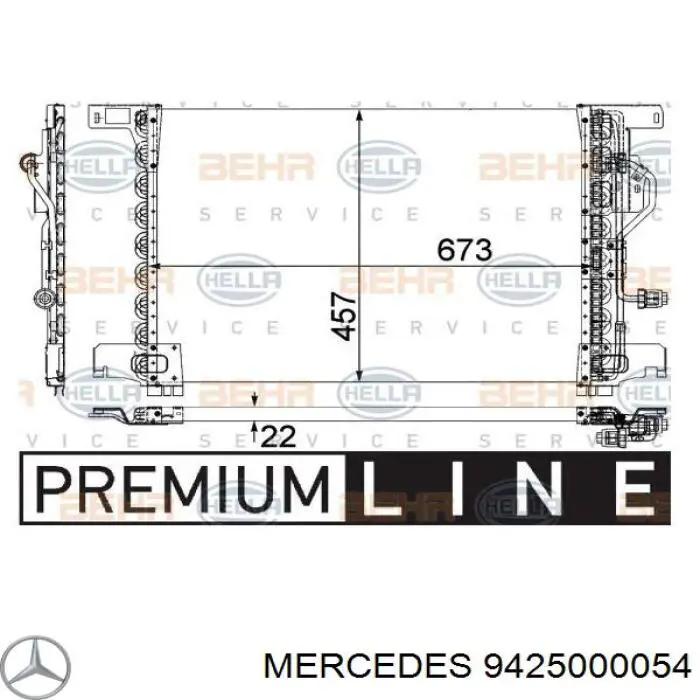 9425000054 Mercedes condensador aire acondicionado