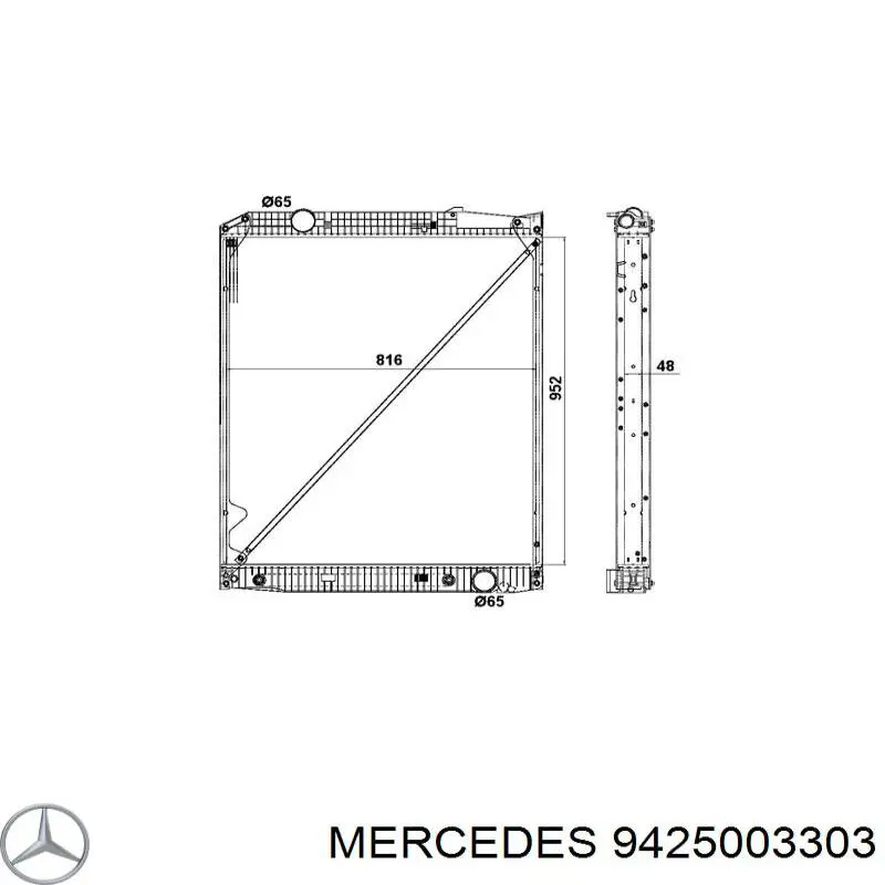 Radiador 9425003303 Mercedes