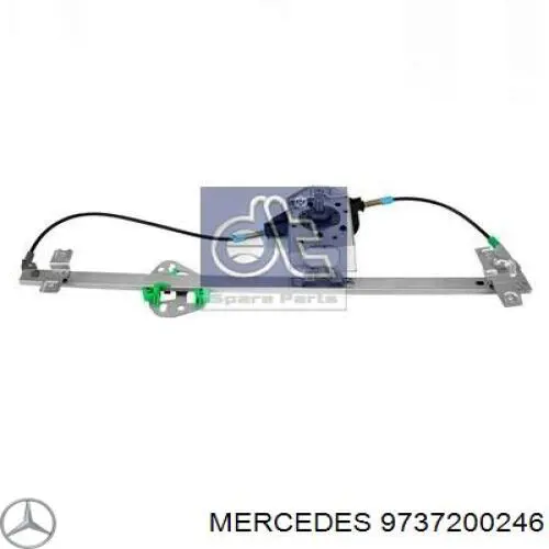 9737200246 Mercedes mecanismo de elevalunas, puerta delantera derecha