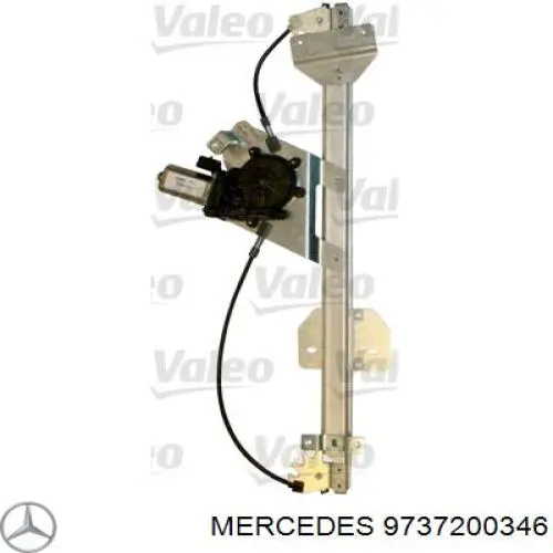 9737200346 Mercedes mecanismo de elevalunas, puerta delantera izquierda