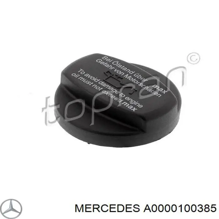 A0000100385 Mercedes tapa de aceite de motor