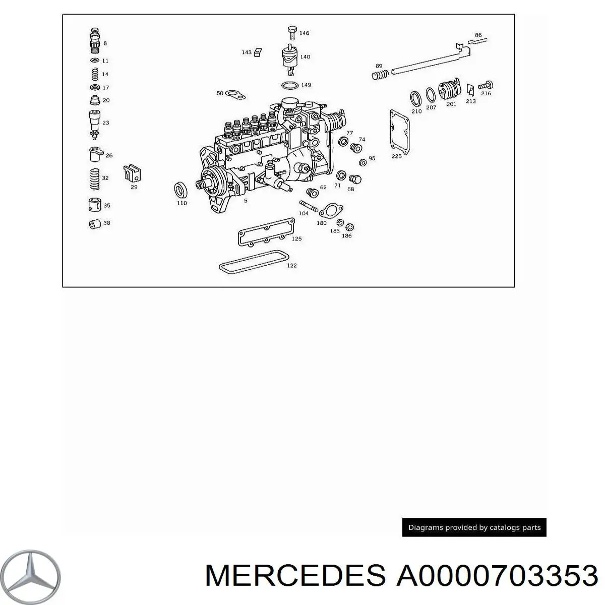 Comprar A0000703353 Mercedes Válvula de corte de combustible de la bomba de inyección