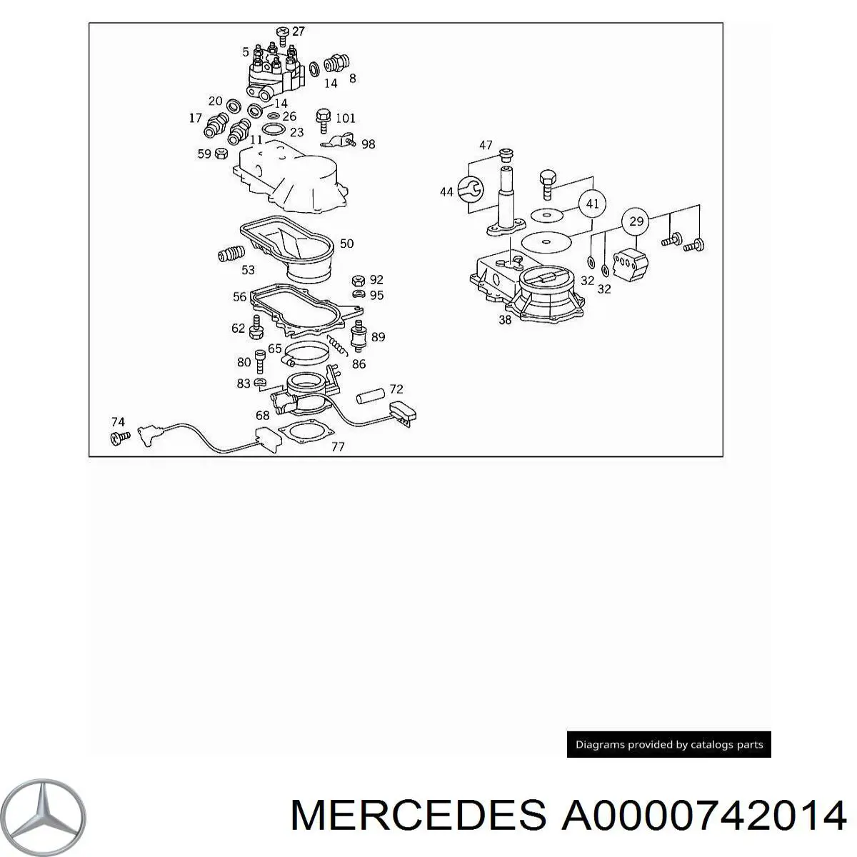 Medidor de flujo de aire Mercedes A0000742014 precio, desde 187,09 EUR