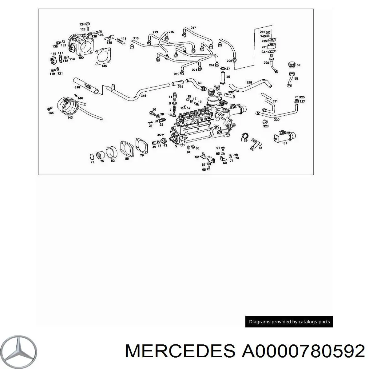 A0000780592 Mercedes regulador de presión de combustible