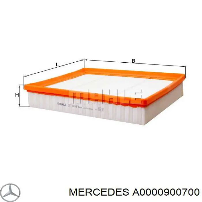 A0000900700 Mercedes filtro de aire