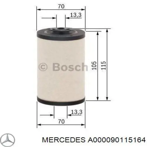 A000090115164 Mercedes filtro combustible