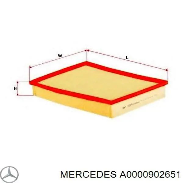 Comprar A0000902651 Mercedes Filtro de aire