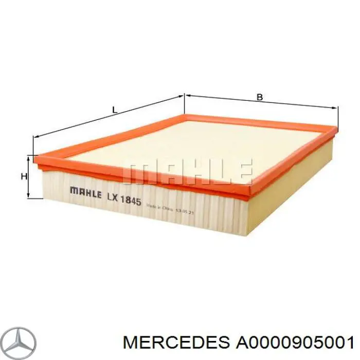 Caja del filtro de aire Mercedes A0000905001 precio, desde 124,87 EUR