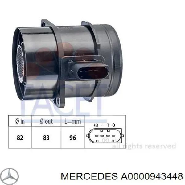 Comprar 281002978 Mercedes Sensor de masa de aire