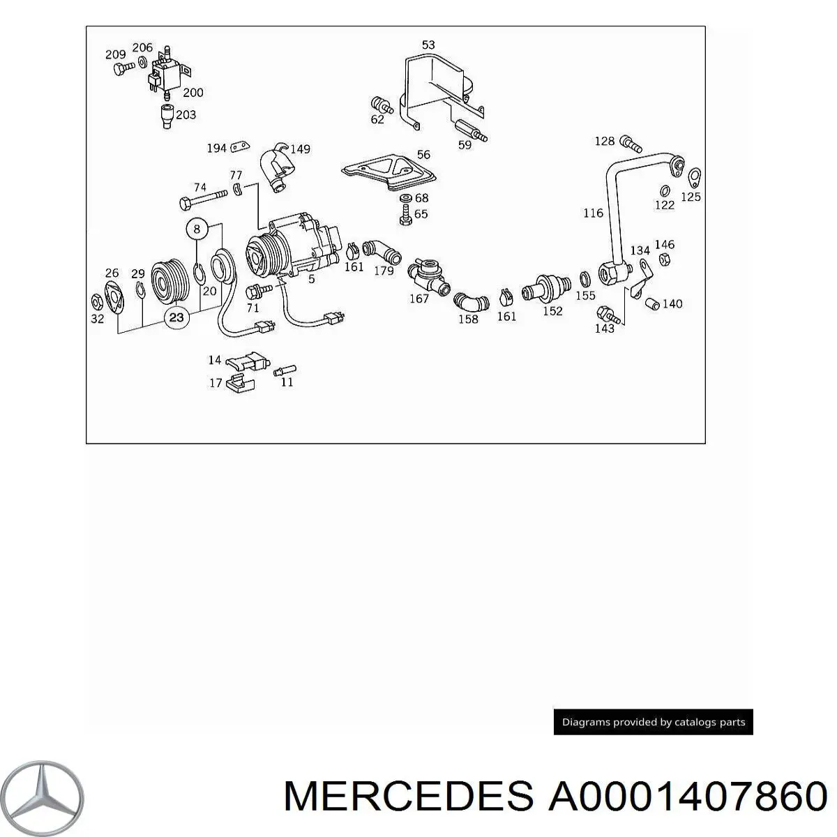 Comprar A0001407860 Mercedes Válvula de aire secundario