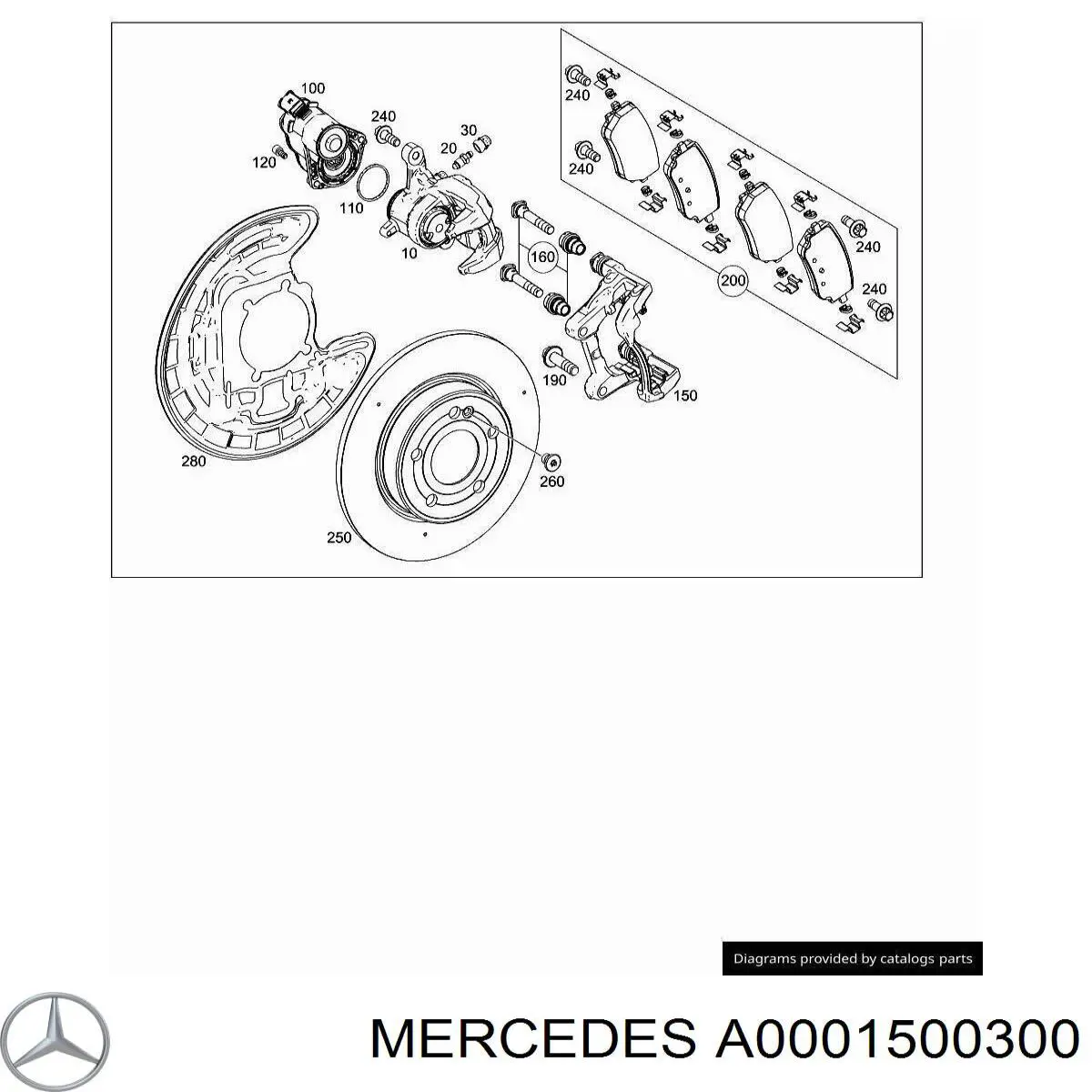Motor del accionamiento de la pinza de freno trasera para Mercedes A (W177)