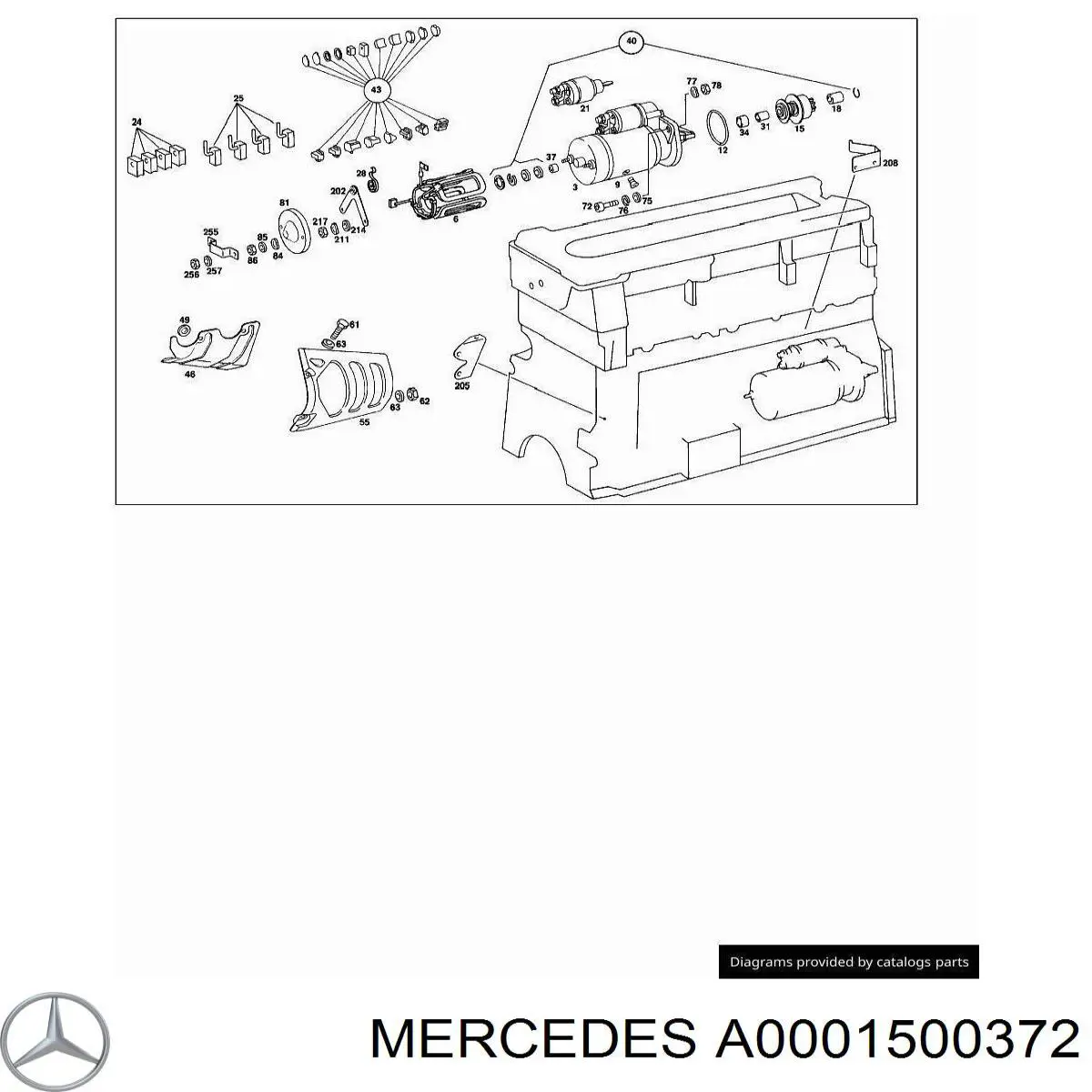 A0001500372 Mercedes interruptor magnético, estárter