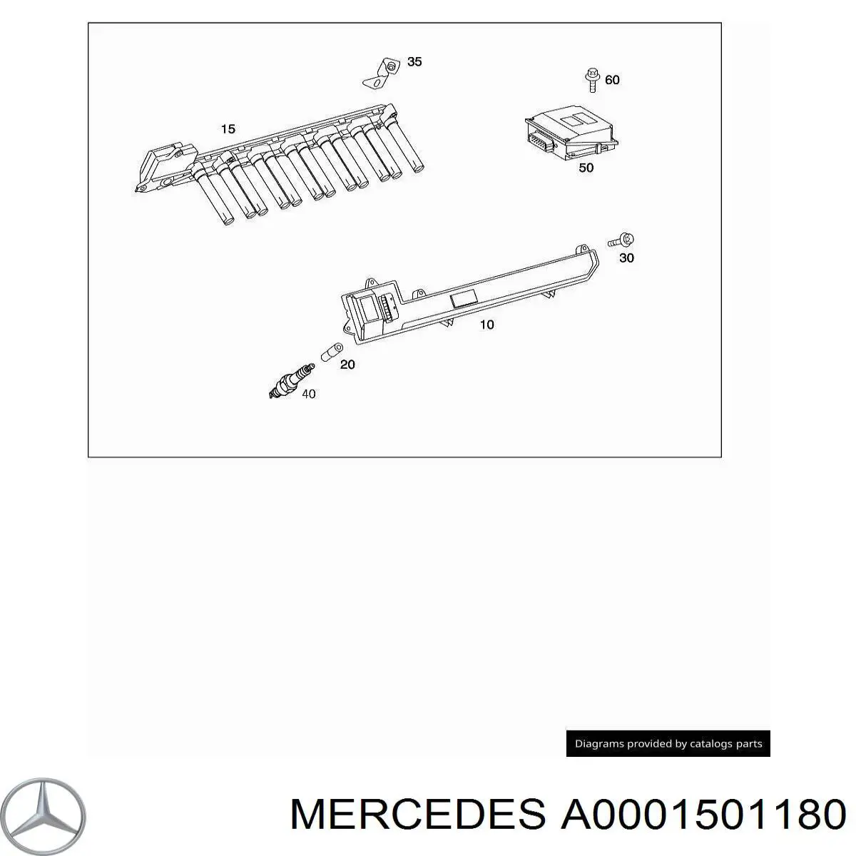 Bobina de chispa Mercedes A0001502180 precio, desde 528,71 EUR