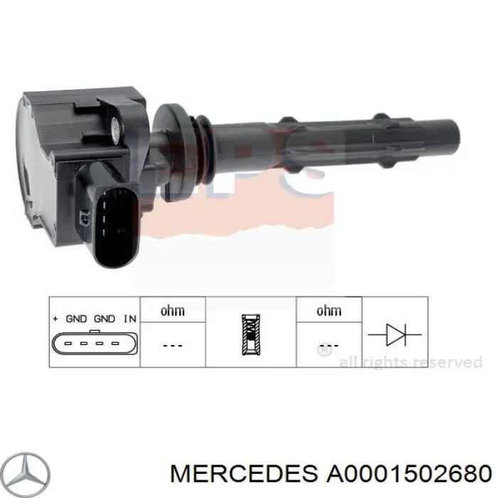 A0001502680 Mercedes bobina de encendido