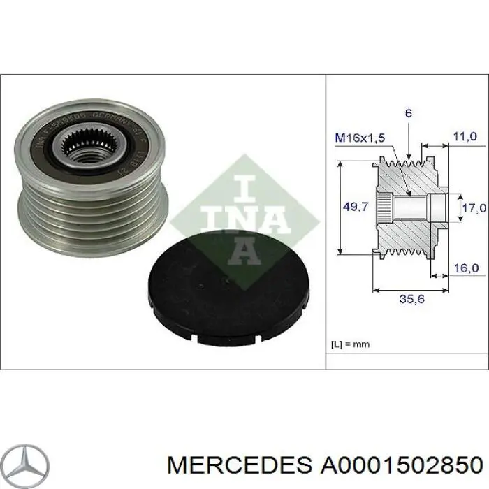 A0001502850 Mercedes alternador